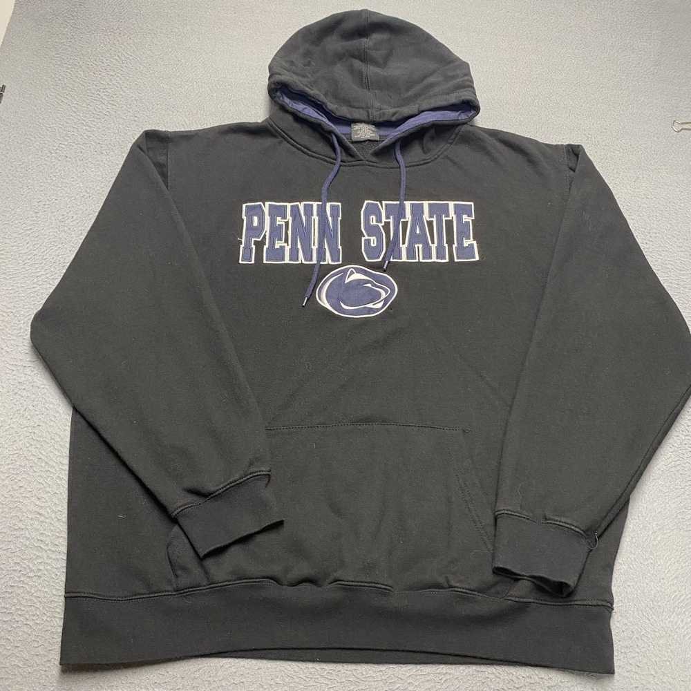 Penn State Nittany Lions Hoodie Sweatshirt Mens 2XL Black Football Colosseum
